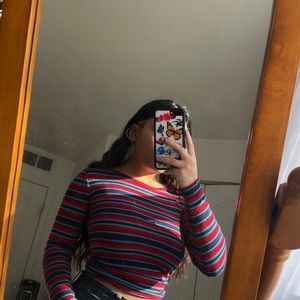 colorful striped long sleeve